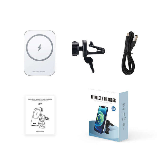 MagSafe Magnetic Car Charger – 15W Fast Wireless