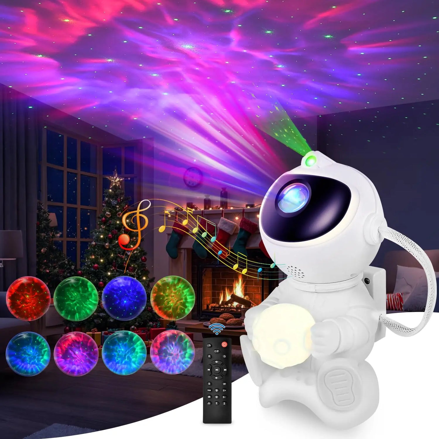 Astronaut Galaxy Projector – Starry Sky Night Light with Bluetooth Speaker