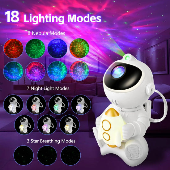 Astronaut Galaxy Projector – Starry Sky Night Light with Bluetooth Speaker